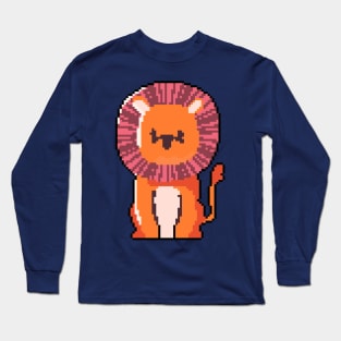 "Fierce Guardian: Pixel Art Design for Bold Outfits Long Sleeve T-Shirt